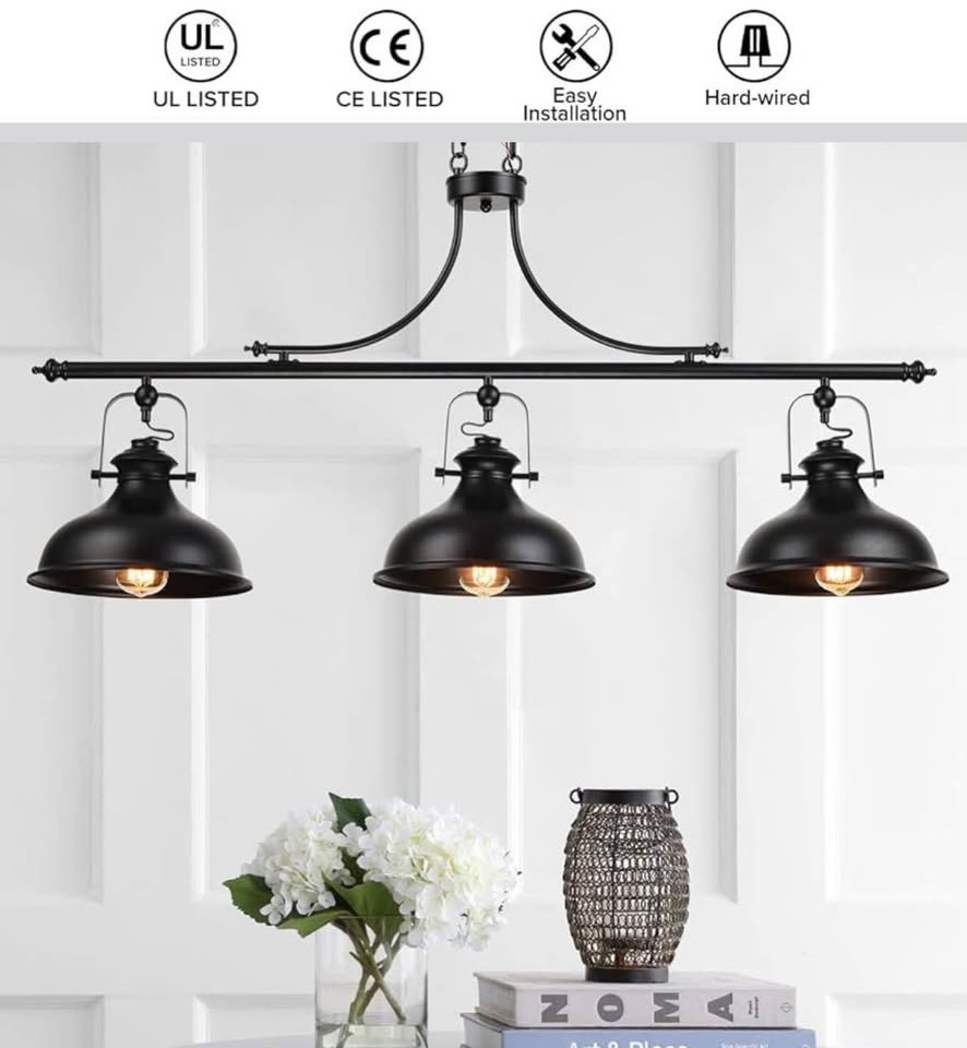 GZBtech Vintage 3-Light Pendant Light - photo 5