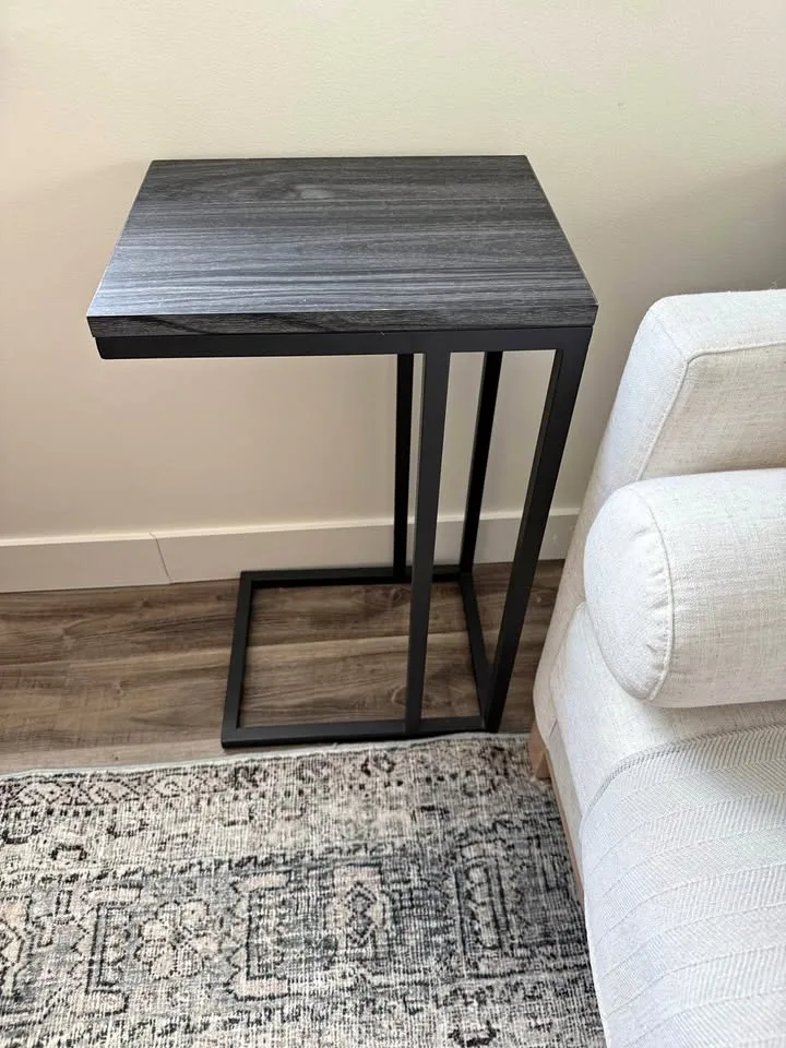 Side Table Set of 2, C Shaped End Table Set