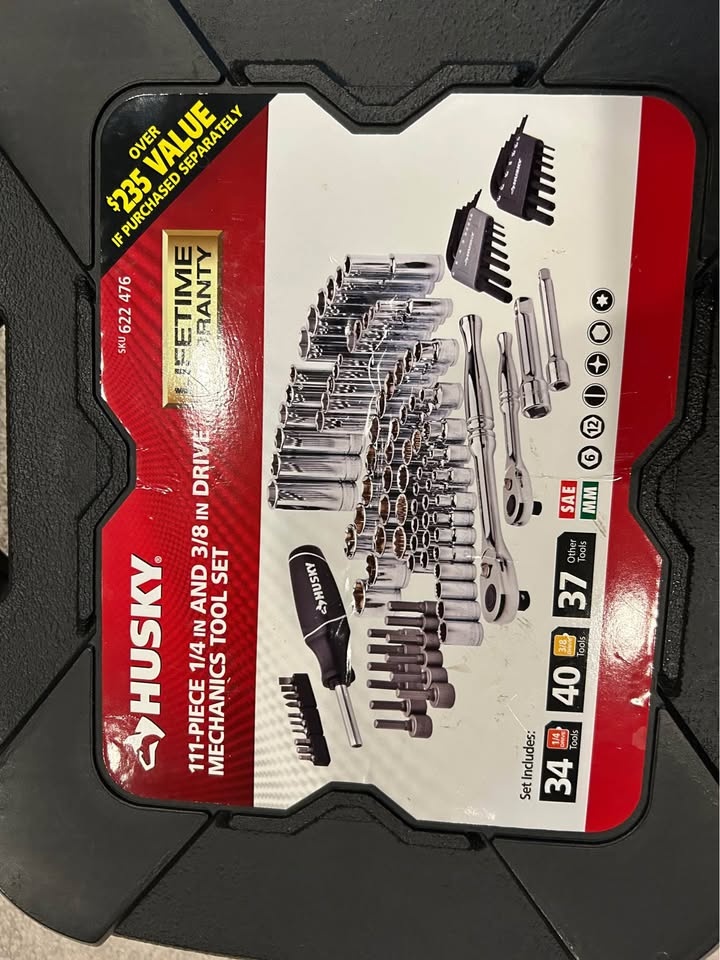 Husky 111-piece 1/4 in and 3/8 in Drive Mechanics Tool Set - photo 2