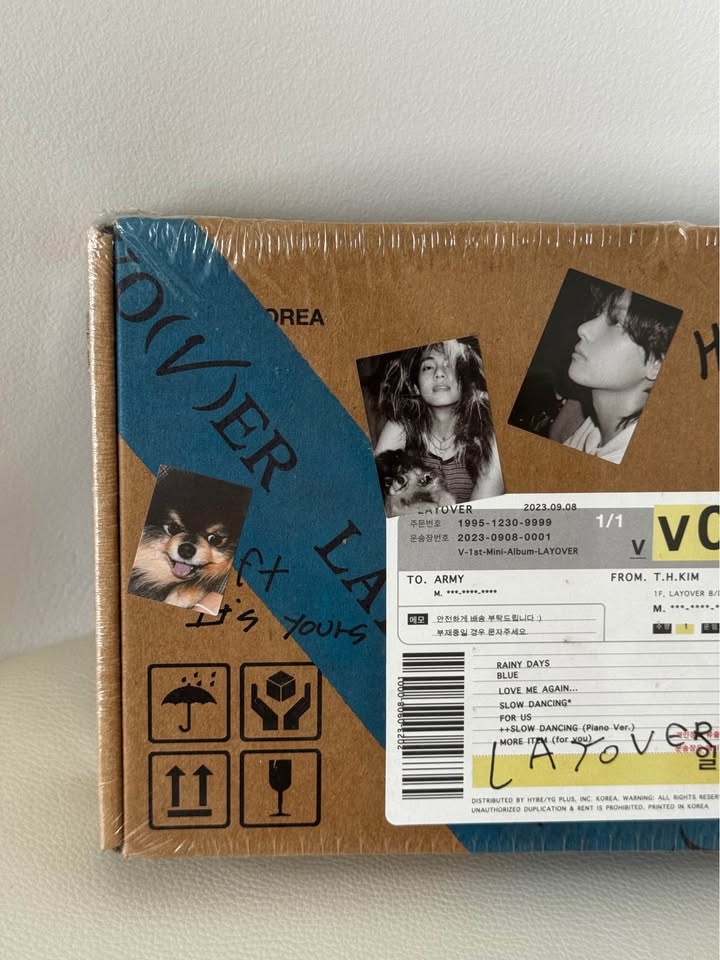 V (BTS) - Layover Blue Version Solo Album w/ Inclusions - photo 2