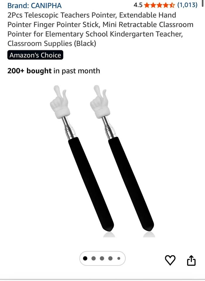 2Pcs Retractable Teacher Pointer