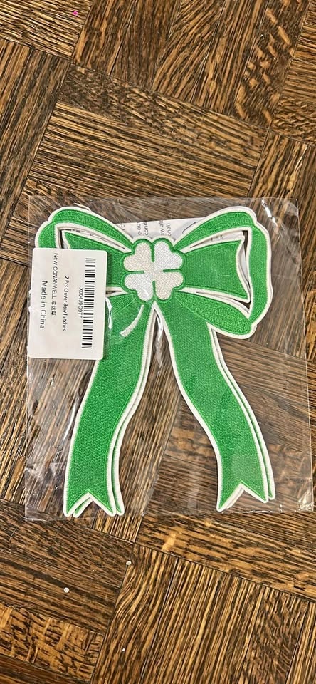 St. Patrick’s Day Iron On Bow 2 Pack