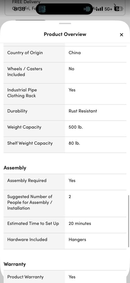 70" Heavy Duty Metal Clothing Rack with Shelves | 500lb Capacity - photo 5