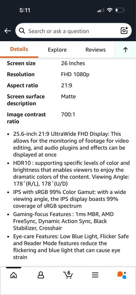 LG 26 inch 21:9 Ultrawide Monitor FHD - 2560x1080 - photo 3