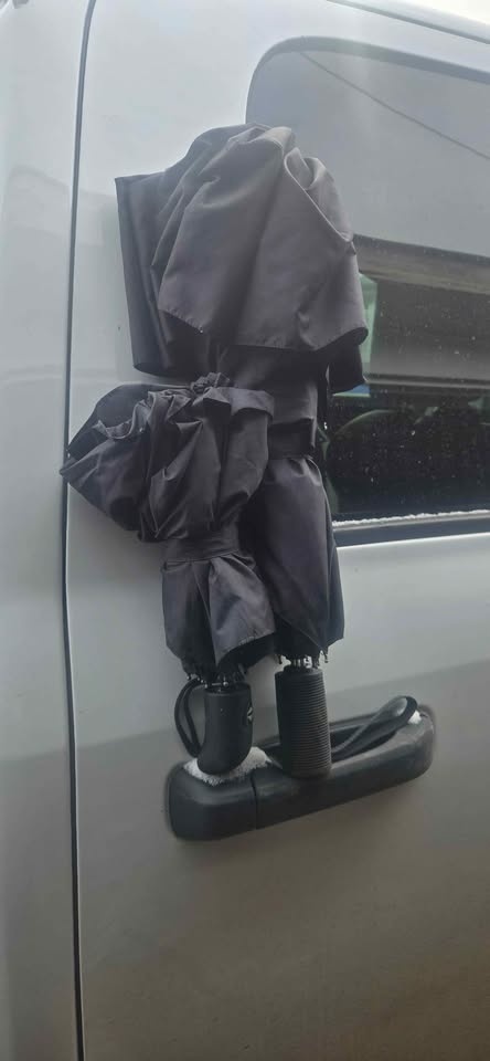 Large and medium rain umbrella black🏆 - photo 4