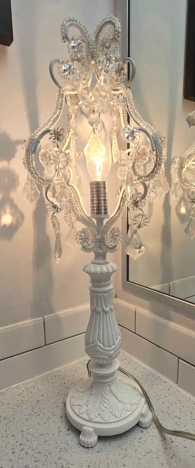 Fay White 19.5" High Traditional Candelabra Table Lamp - photo 5