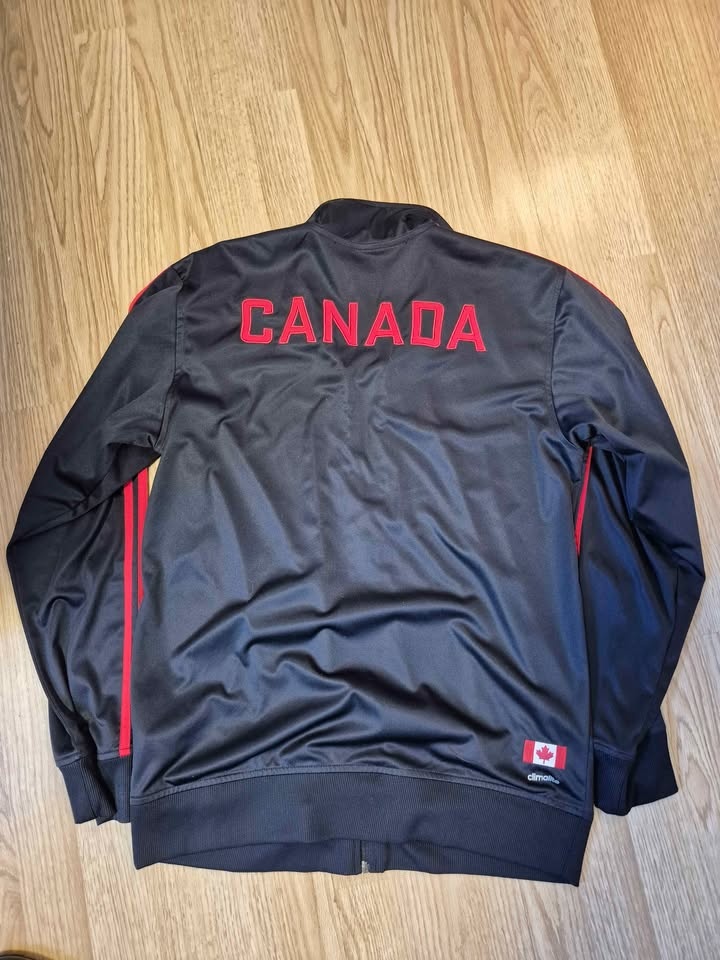 🏆Mens Adidas Canada Olympic Warm Up Jacket - Size M - Like New - photo 4
