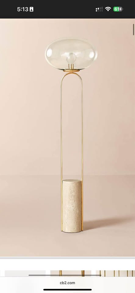 Polo Travertine Floor Lamp – Elegant Statement Piece