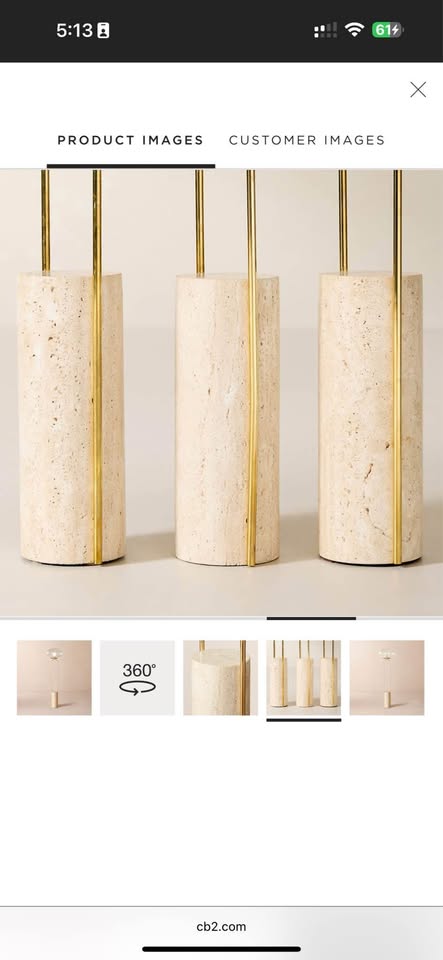 Polo Travertine Floor Lamp – Elegant Statement Piece - photo 2