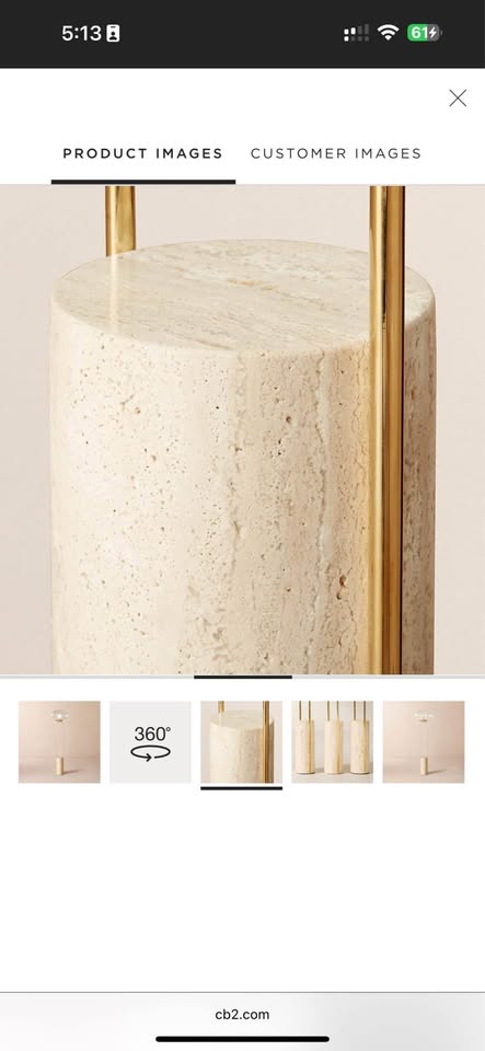 Polo Travertine Floor Lamp – Elegant Statement Piece - photo 3