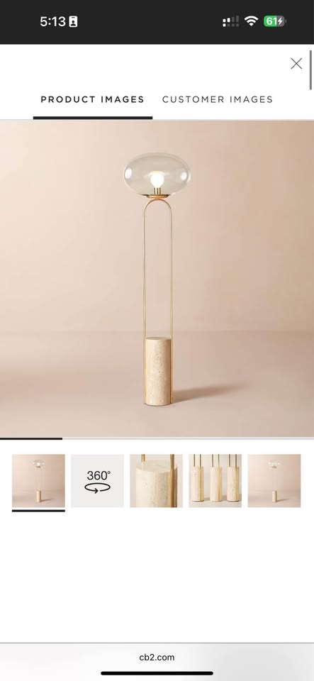 Polo Travertine Floor Lamp – Elegant Statement Piece - photo 4