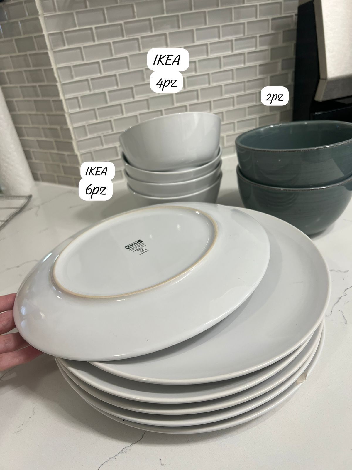 IKEA Plates and Bowls Set - 12 Pieces