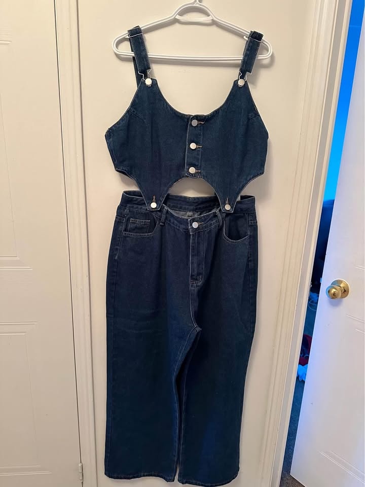 SHEIN Denim Overalls