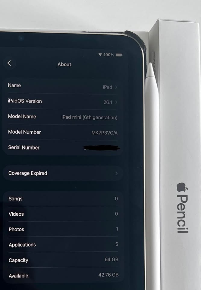 iPad Mini 6th Gen Wi-Fi 64GB + Apple Pencil 2nd Gen - photo 3