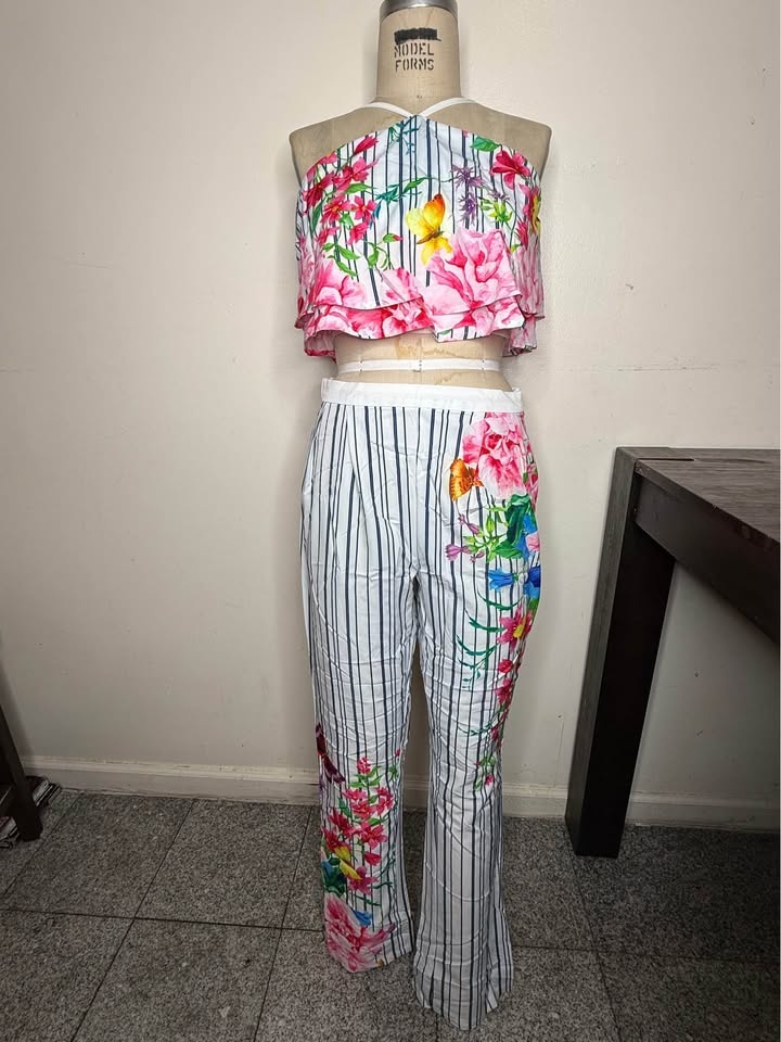 Floral Set - Palazzo Pants & Crop Top - photo 2