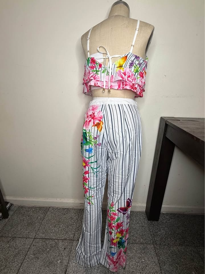 Floral Set - Palazzo Pants & Crop Top - photo 3