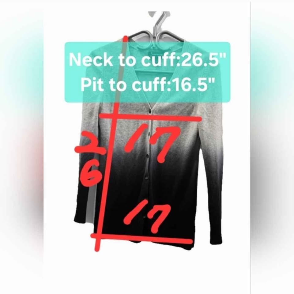 🏆 C by Bloomingdale's 100% Two-Ply Cashmere Cardigan Size XS - photo 2