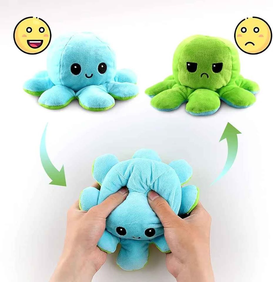Octopus Plush Animal Reversible Octopus🏆 - photo 2