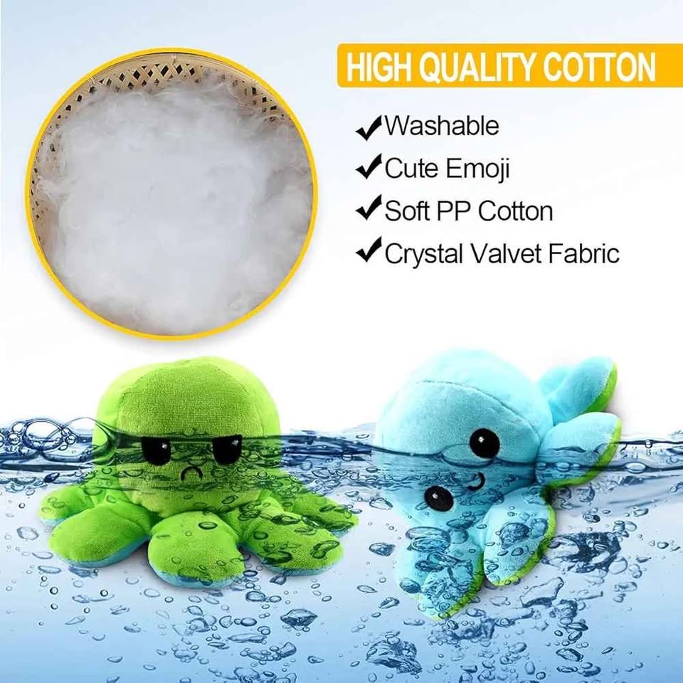 Octopus Plush Animal Reversible Octopus🏆 - photo 3