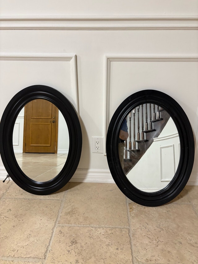 3 Oval Mirrors