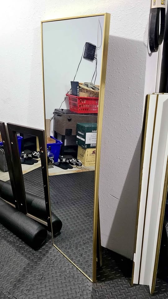 Gold Full Length Mirror w Stand