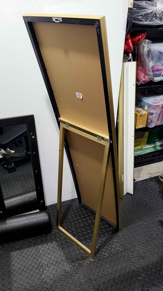Gold Full Length Mirror w Stand - photo 3