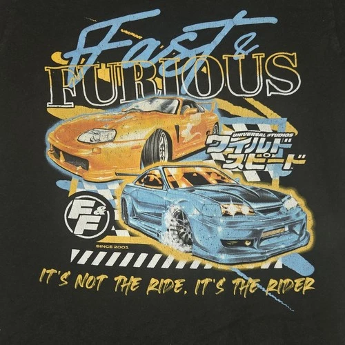 Fast & Furious Rider T-Shirt Black Size S🏆