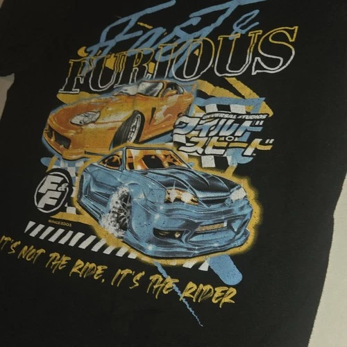 Fast & Furious Rider T-Shirt Black Size S🏆 - photo 5