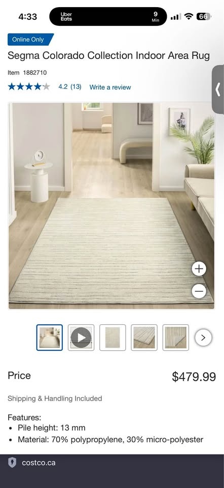 Segma Colorado Collection Indoor Area Rug 9x12