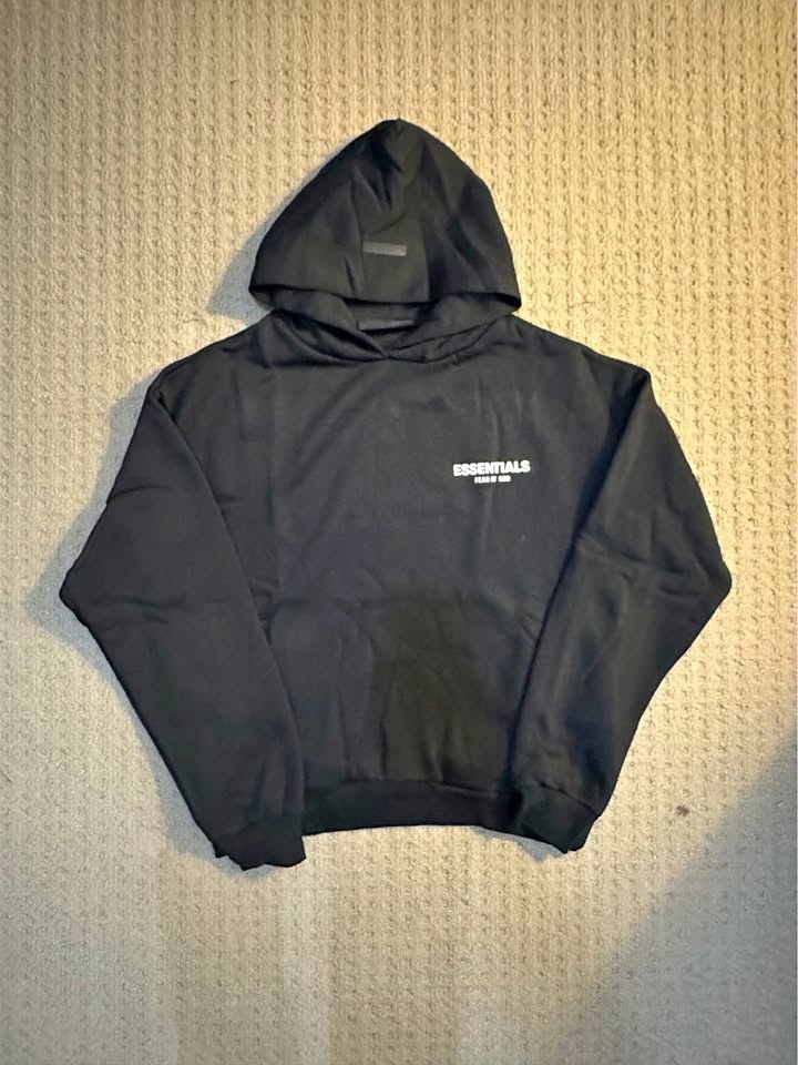 Black Essentials Hoodie