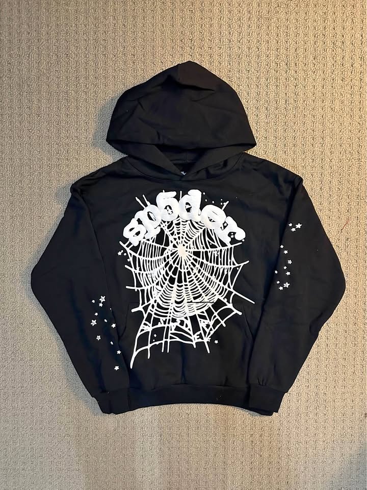 Black/White Sp5der Hoodie