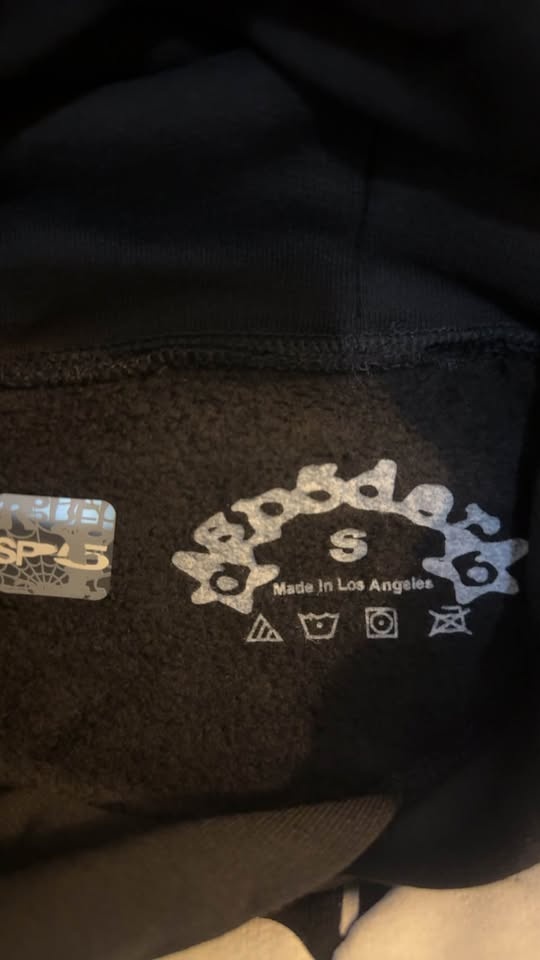 Black/White Sp5der Hoodie - photo 3