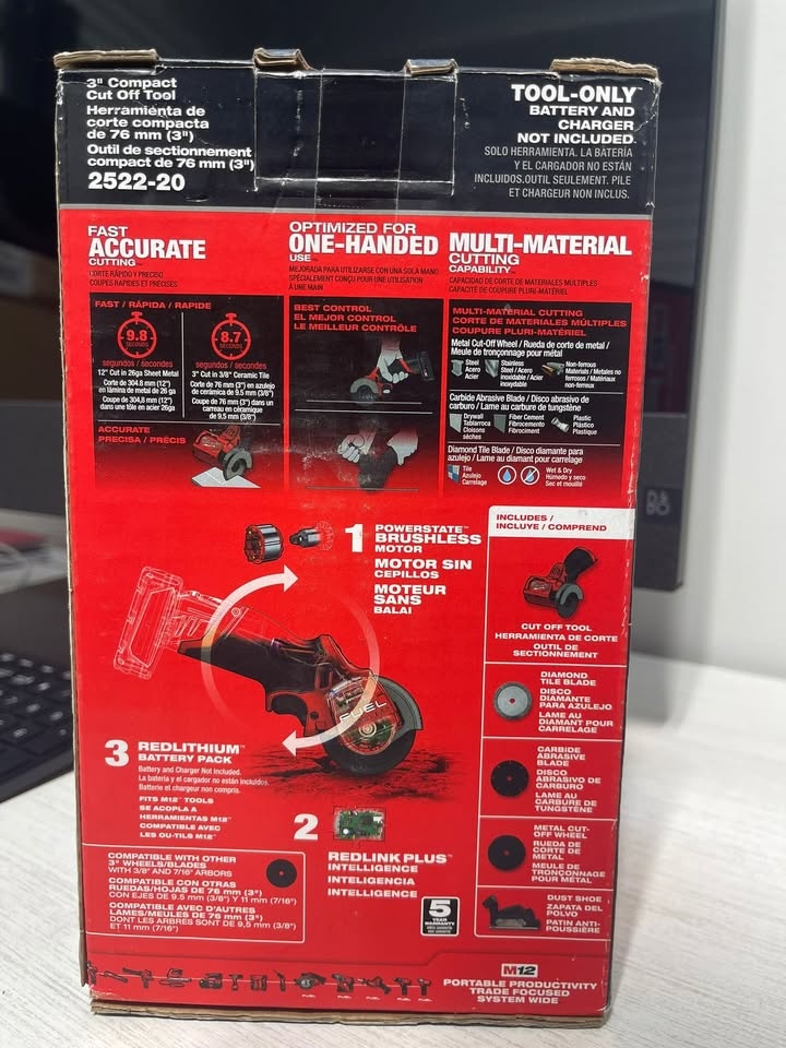 Milwaukee M12 FUEL 3-inch Cordless Cut Off Saw (Tool Only) - photo 3