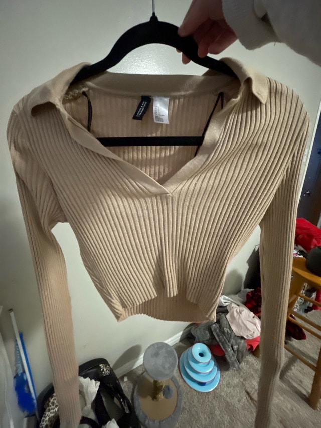 H&M Long Sleeve Crop Top