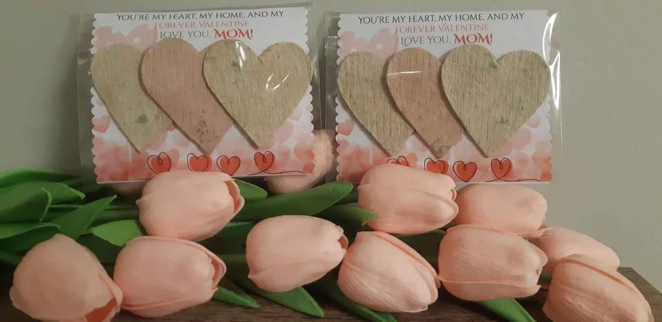 Gift for MOMs on Valentine's Day 💗 Plantable seeds paper hearts! - photo 2
