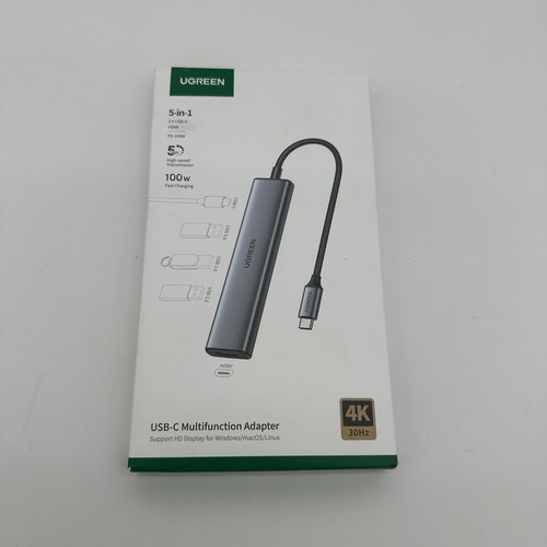 UGREEN USB-C Multifunction Adapter, 5-in-1 HDMI 3 X USB-A PD 100