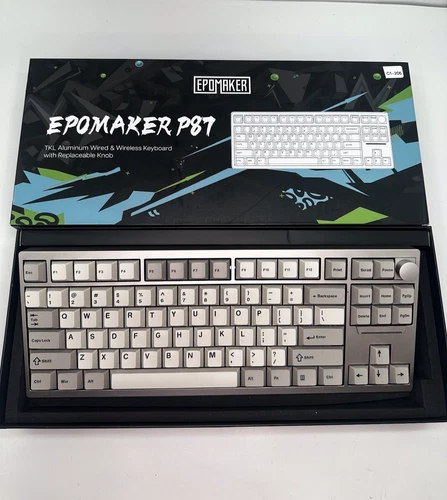 EPOMAKER P87 TKL Aluminum Keyboard, Wisteria Tactile Switches (K
