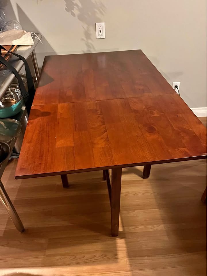 Solid Wood Drop Leaf Dining Table