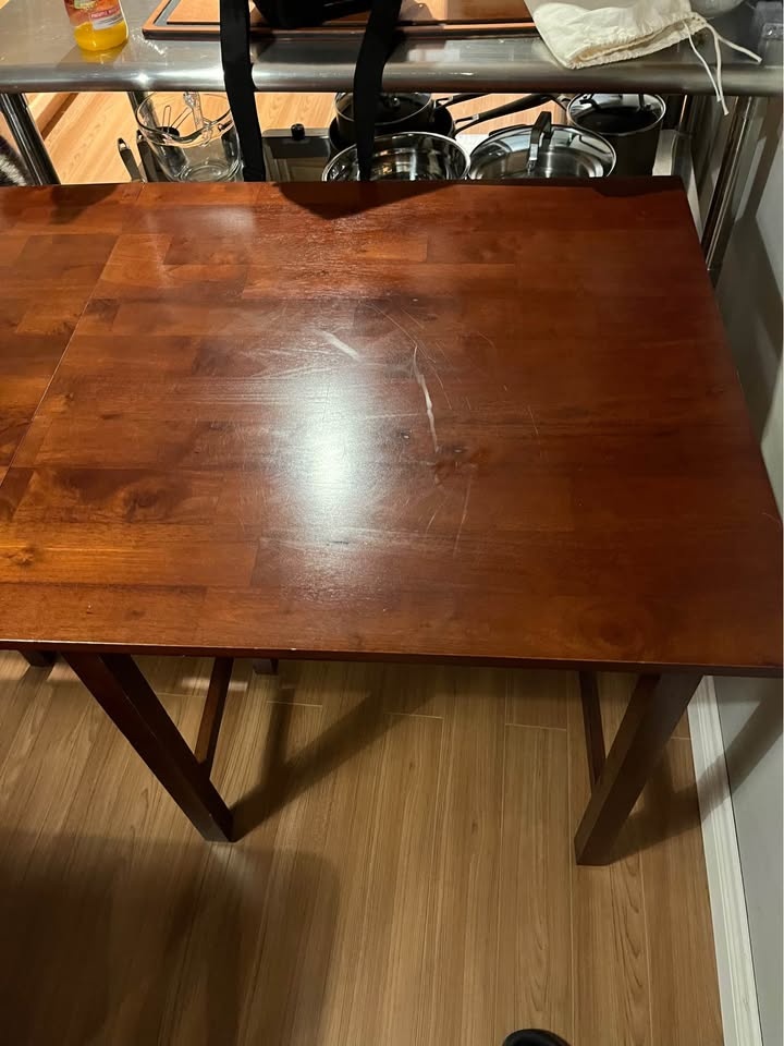 Solid Wood Drop Leaf Dining Table - photo 3