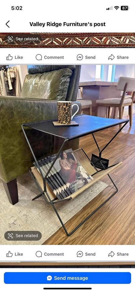 Magazine Rack - Distressed Black  🧡