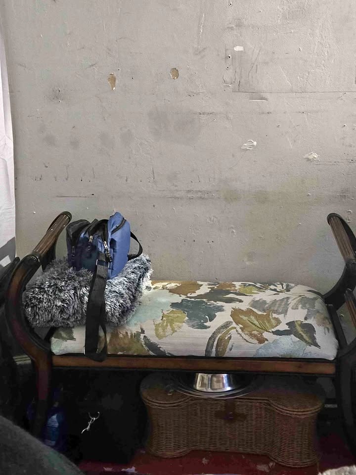 Floral Upholstered Accent Bench