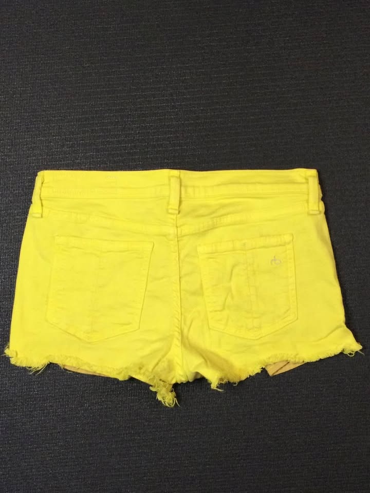 Rag and bone neon distressed denim shorts, Sz 25 - photo 2