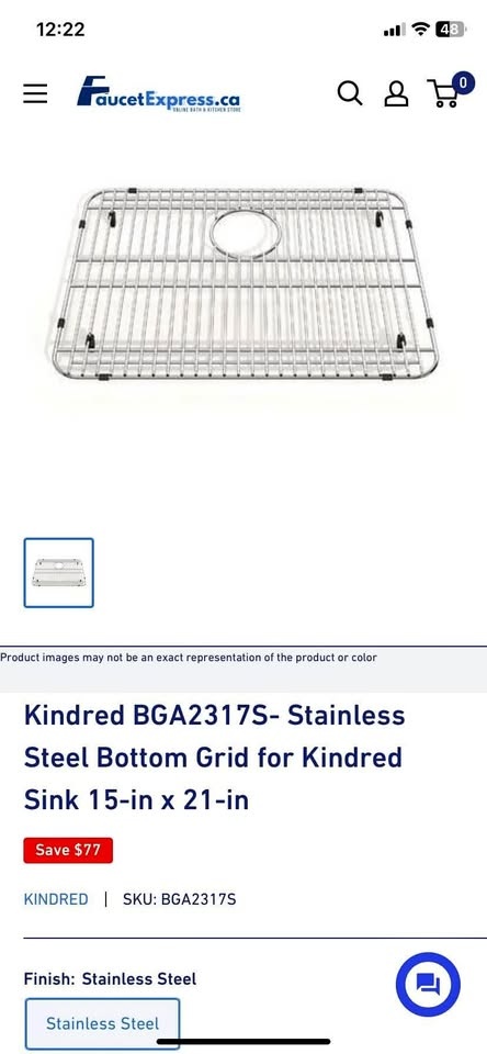 Stainless Steel Bottom Grid for Sink