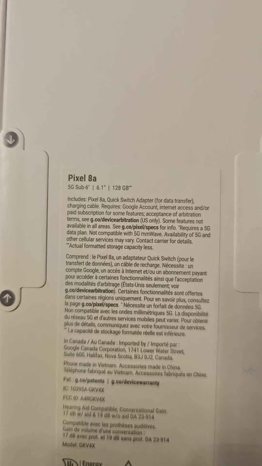 New in box Google Pixel 8a Black 128gb - photo 2