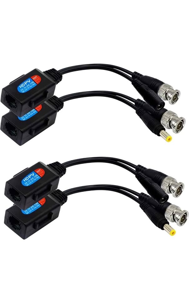 zdyCGTime Balun HD Cat5 RJ45 to BNC Video Baluns transceiver Pas
