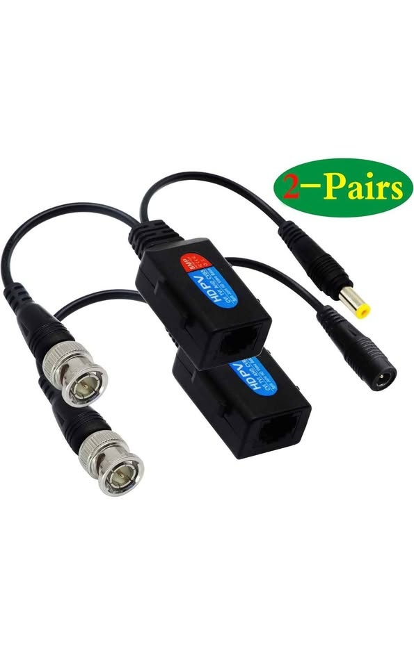 zdyCGTime Balun HD Cat5 RJ45 to BNC Video Baluns transceiver Pas - photo 4