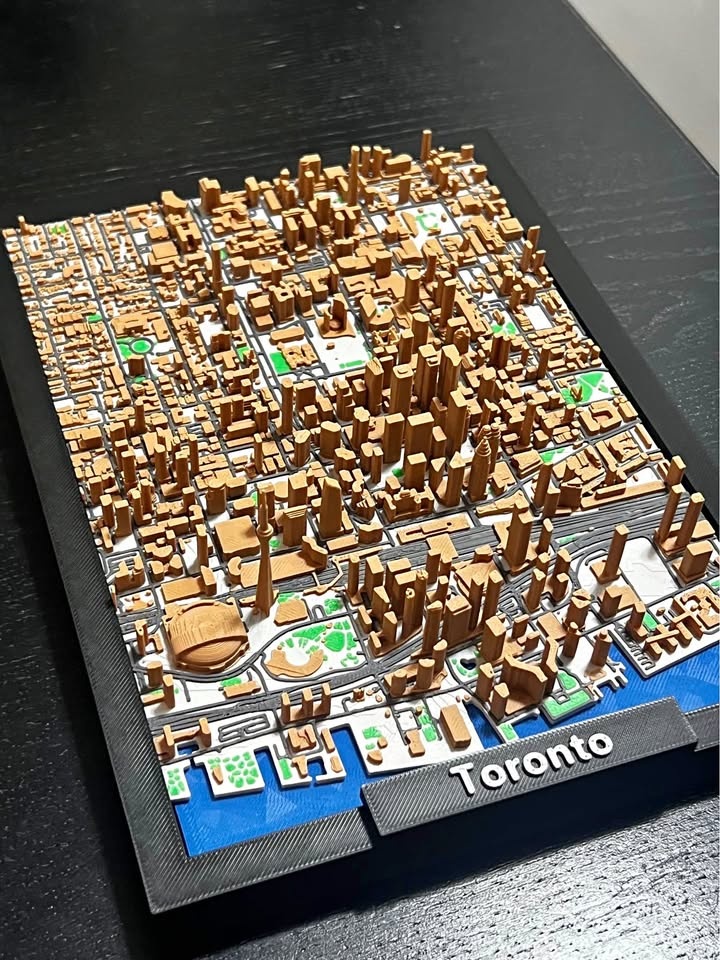 Toronto City Map – 3D Model with CN Tower