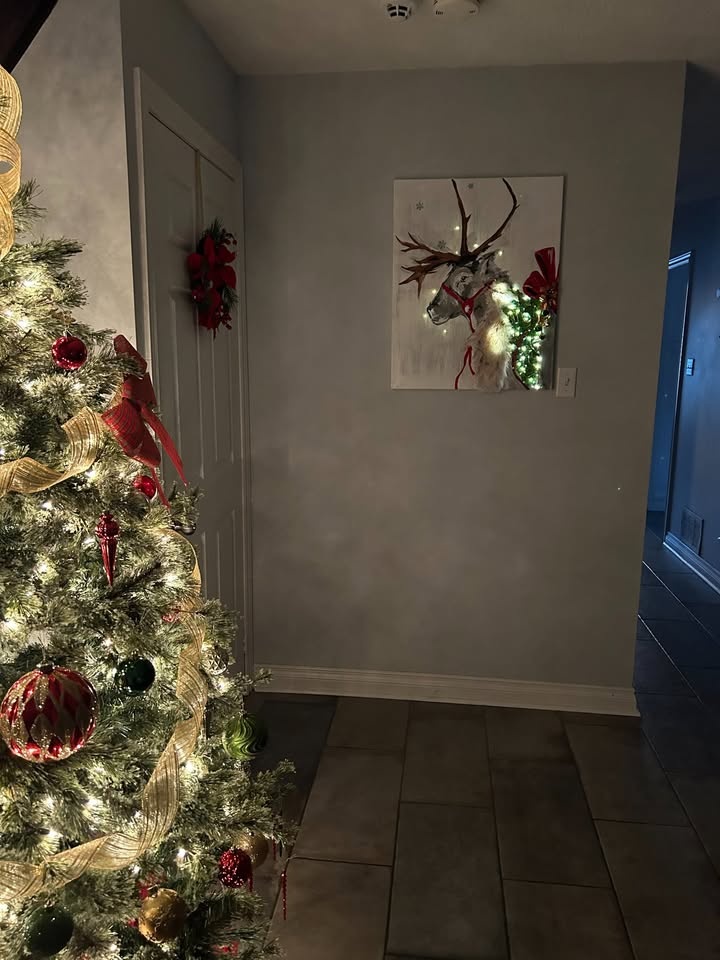 Reindeer Christmas Art (HAND painted) - photo 2