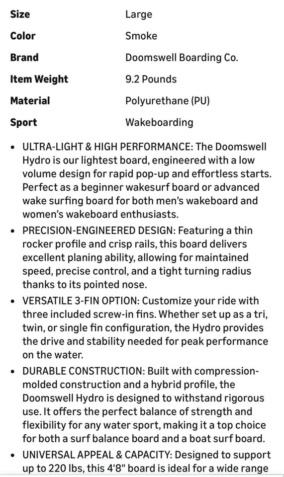 (New) Hydro 4'8" Wakesurf Board - photo 5