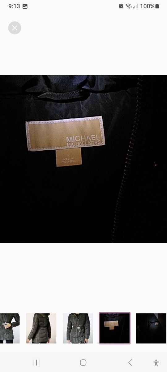 Michael Kors Hooded NEW Down 12 14 Large Med Coat Green Puffer - photo 5